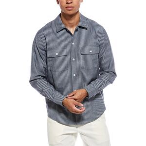 Vince Railroad Stripe Classic Fit Shirt Mens | Size XS